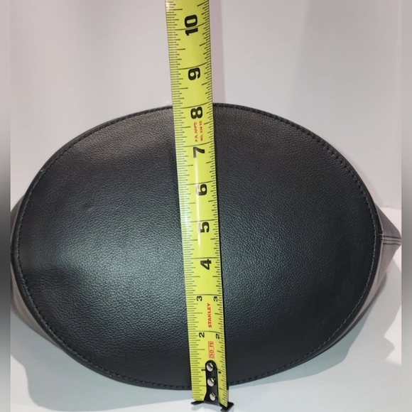 NWT! Viola Castellani Genuine Leather, Hobo Bucket Bag Made in Italy, Black - Picture 8 of 10